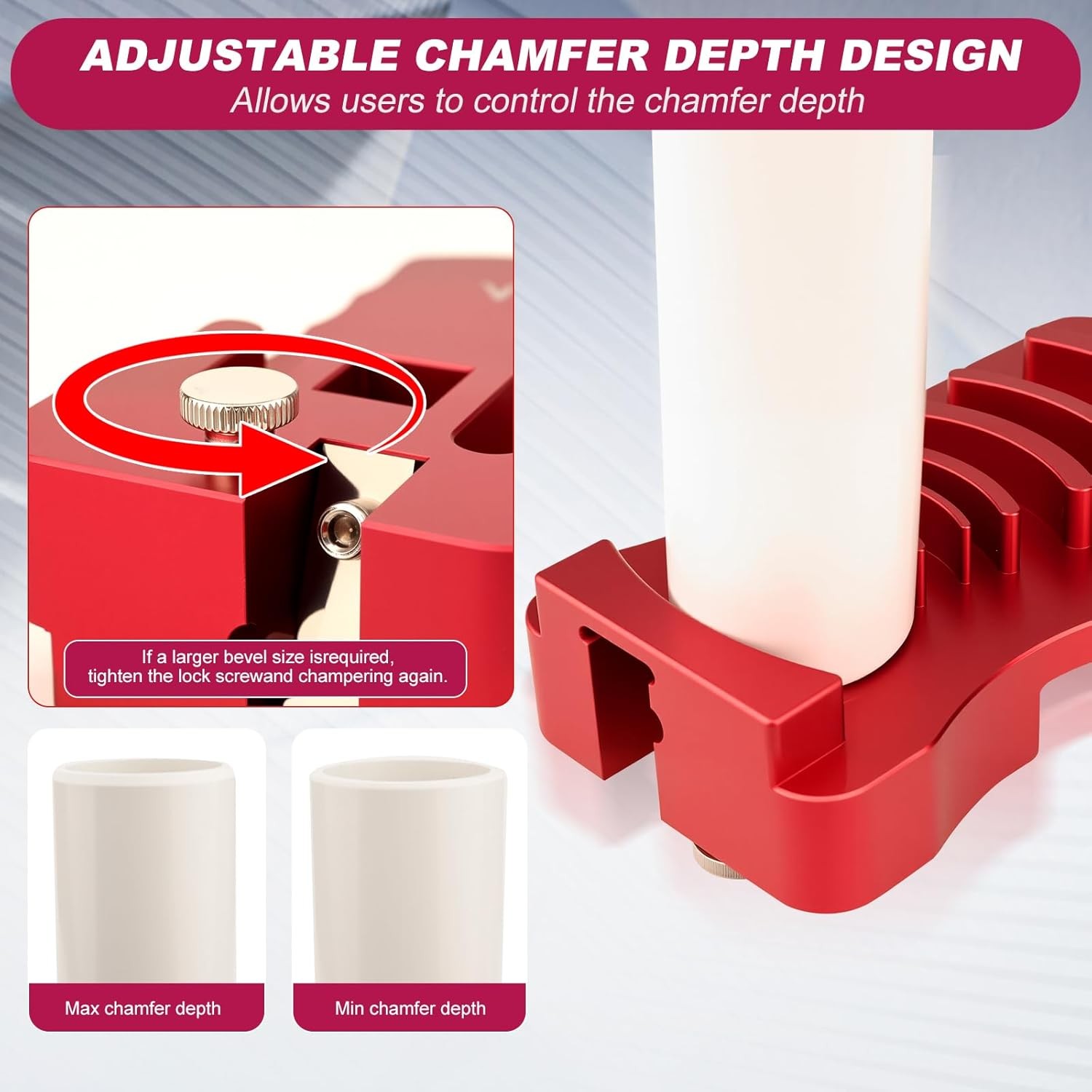 9-In-1 Adjustable PVC Pipe Chamfer Tool 0.5-4 Inch SCH40 Reamer For Deburring