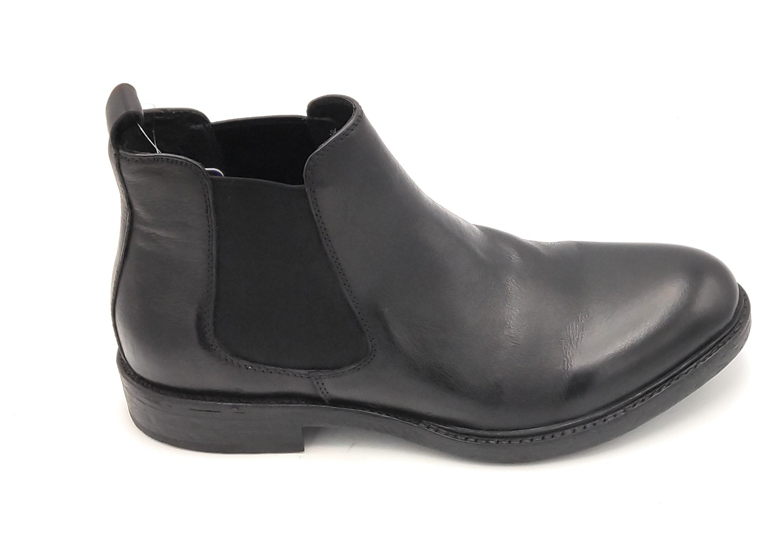 Amerigo Vespucci AV260 black leather elastic ankle boot