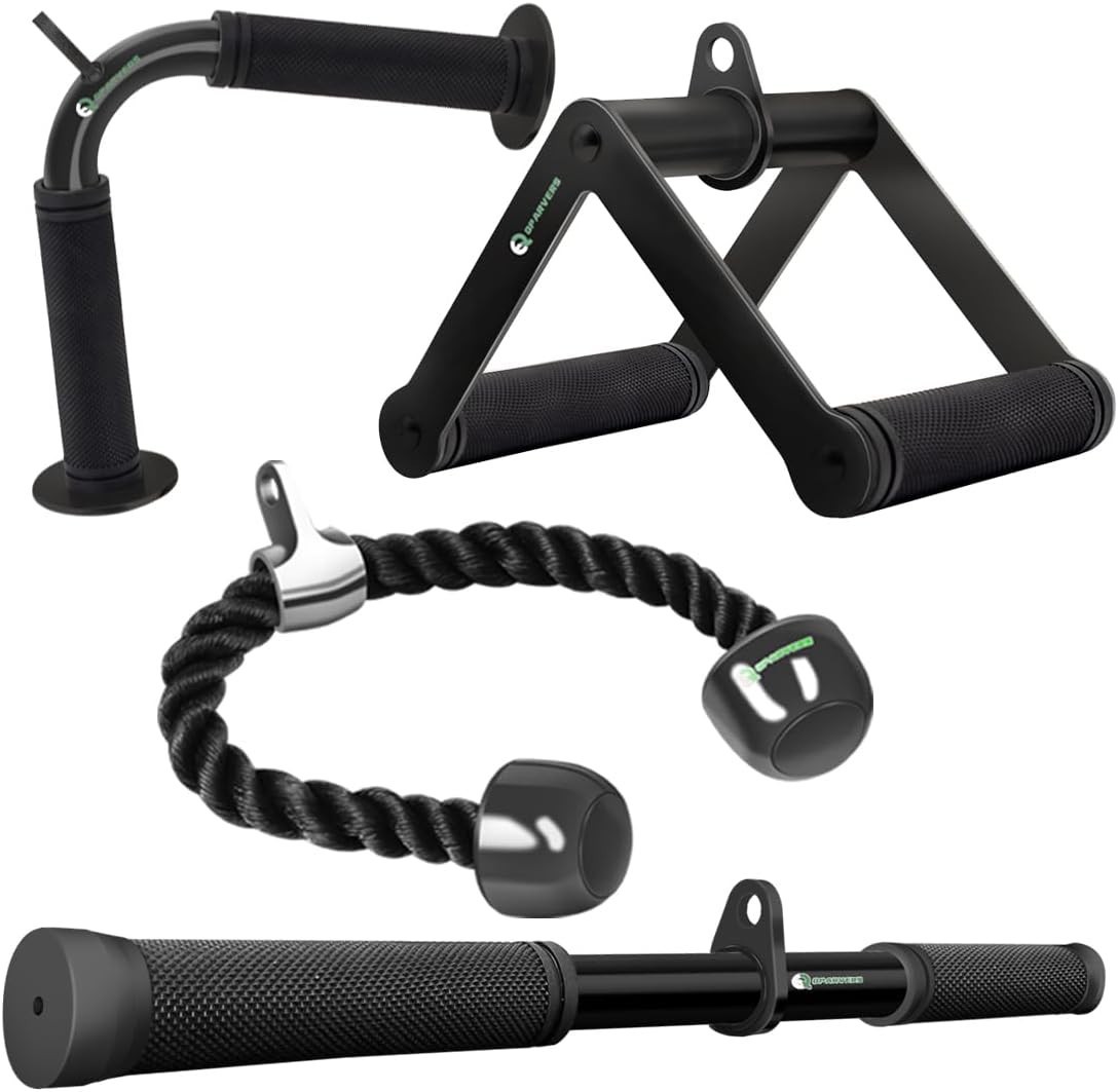 Cable Machine Attachment Set LAT Pulldown Attachments Weight Machine Accessor...