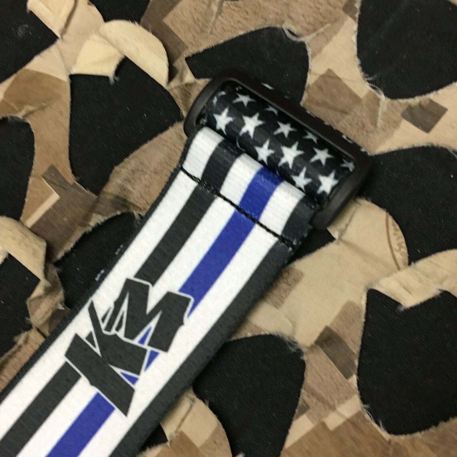 NEW KM Paintball Universal JT Goggle Strap - SE Blue Lives