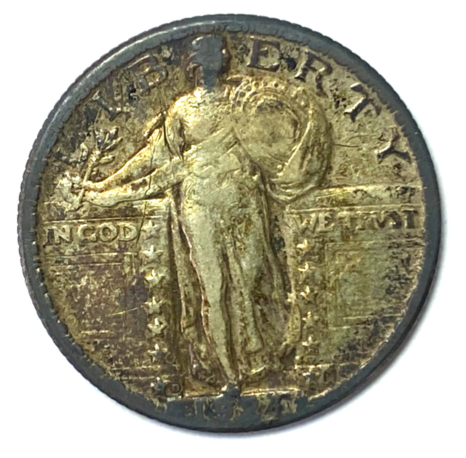 1924 D 25c Standing Liberty Silver Quarter Denver