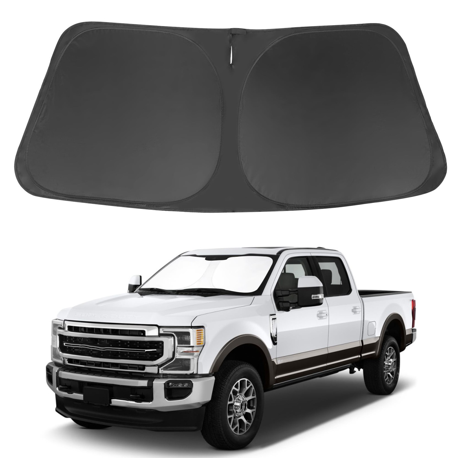 Windshield Sun Shade Custom Fit for 2017-2022 2023 2024 2025 2026 Ford Super ...