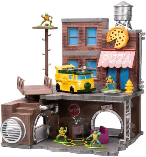 Jada Toys - Teenage Mutant Ninja Turtles Nano Scene W/ 4 Teenage Mutant Ninja Tu
