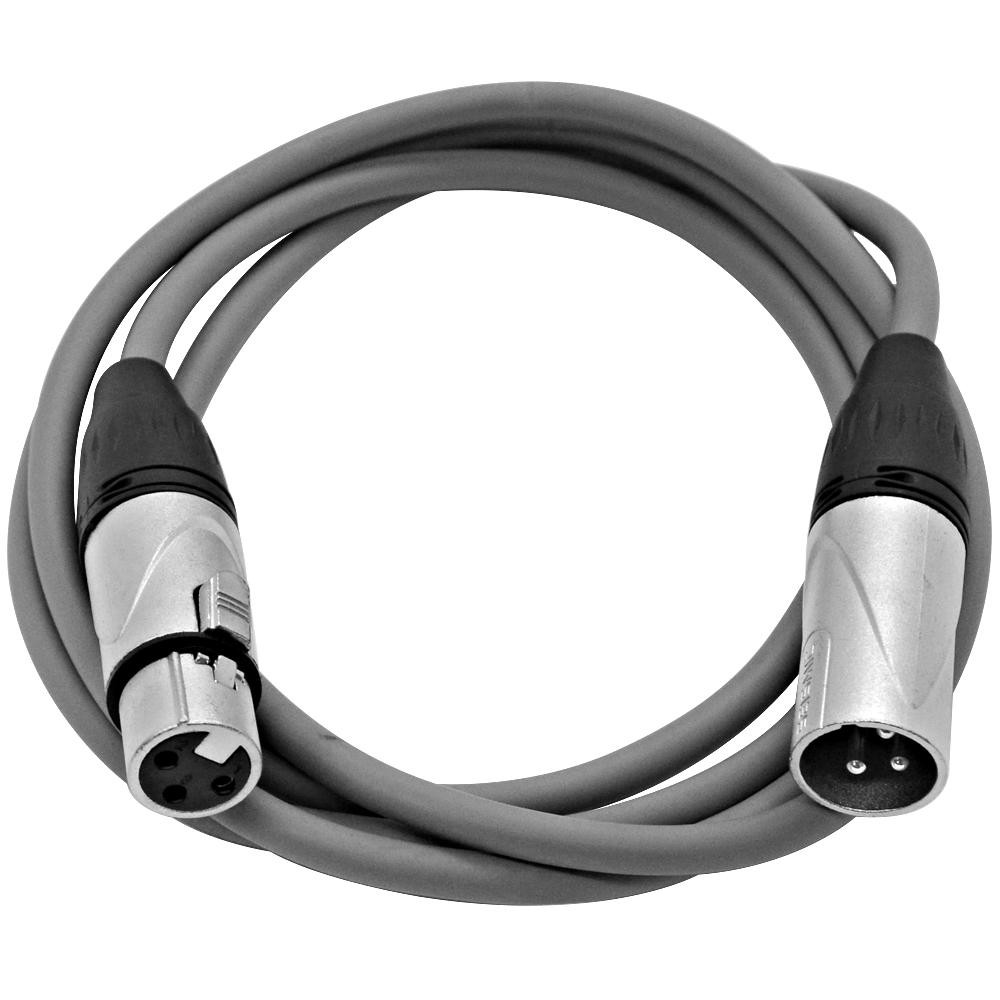 Gray 6 Foot XLR Patch Cable SAXLX6