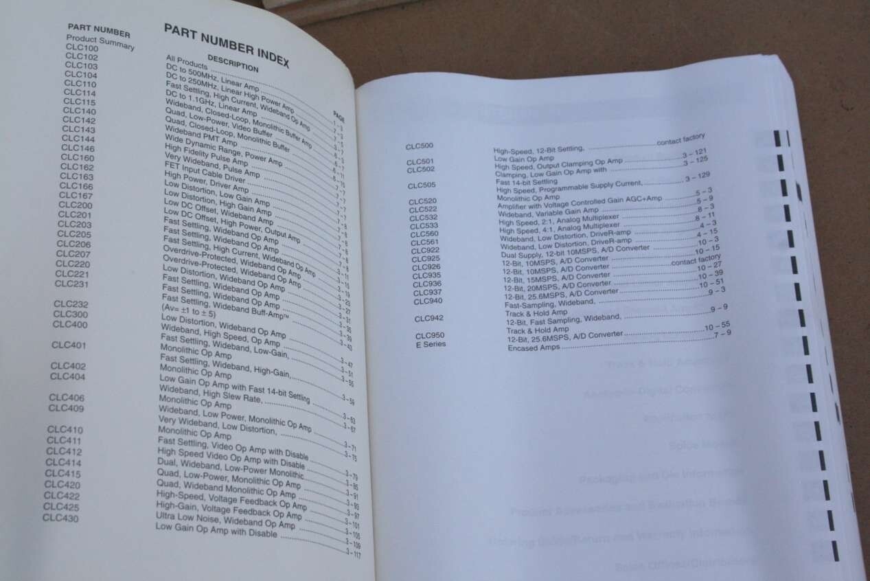 Comlinear Corporation Solutions With Speed 1993- 1994 Catalog Datasheet Manual