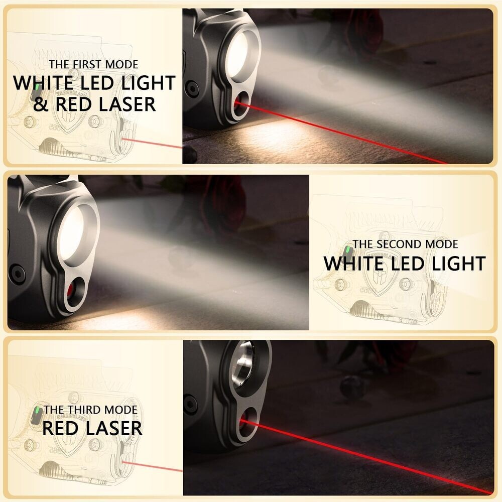 TSG Red Laser Sight-Weapon Light-Holster Combo Fits: Springfield Hellcat