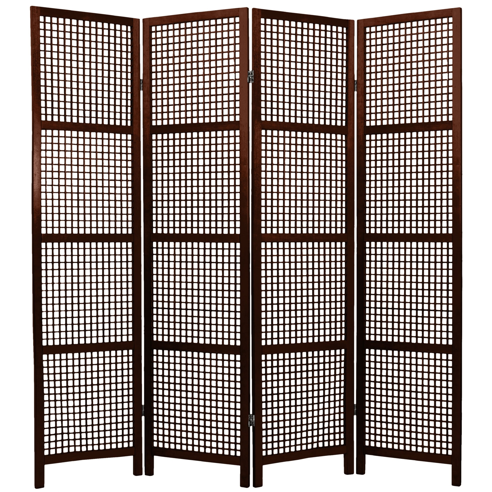 6 ft. Tall Miyagi Shoji Screen - 4 Panel - Walnut