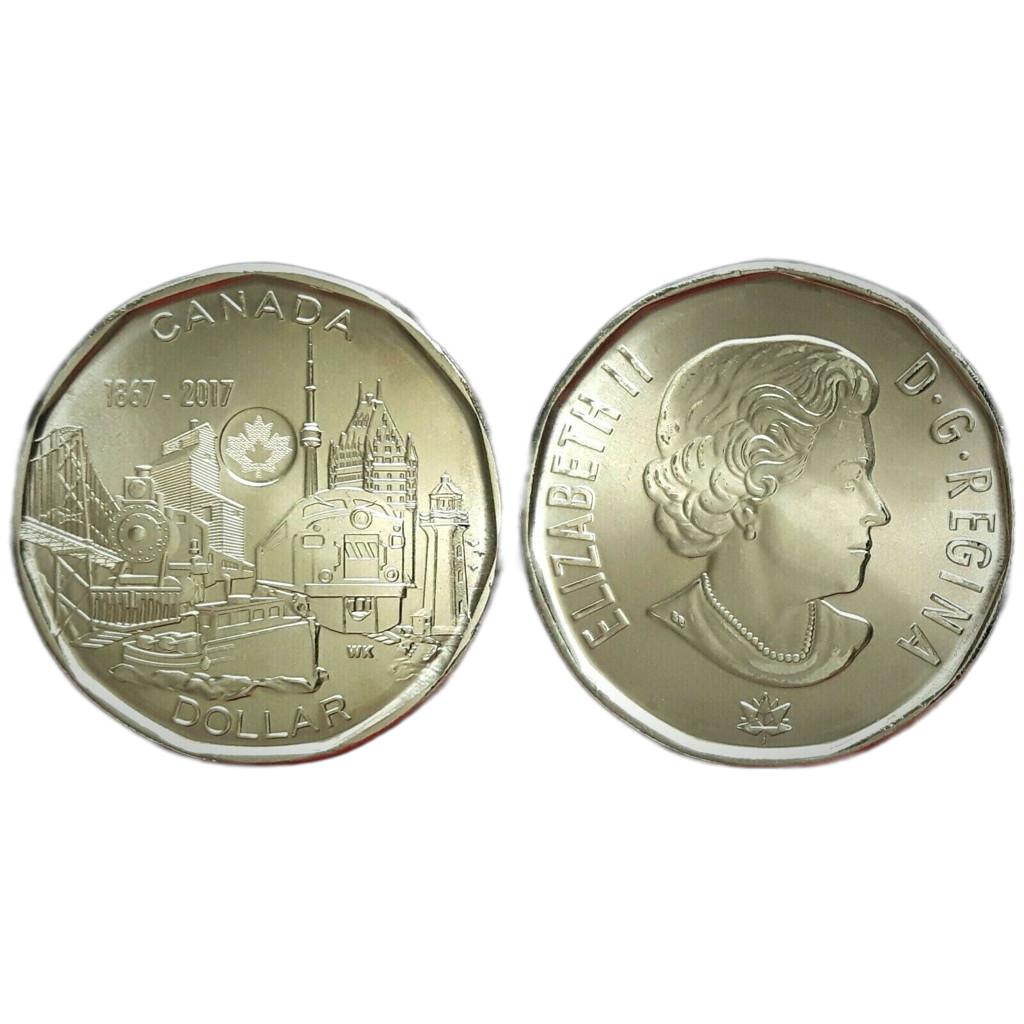 2017 Canada 150 - Connecting a Nation - BU UNC Uncirculated Loonie!!