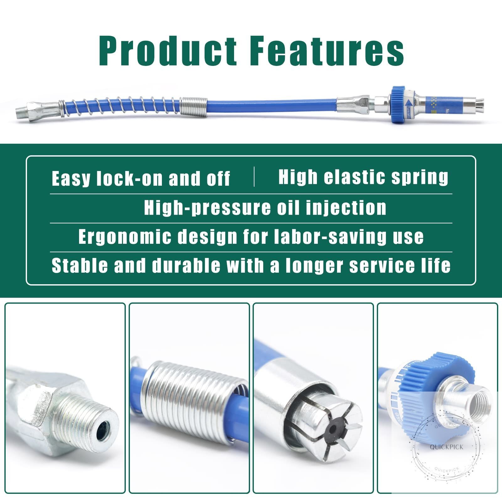 Lube Pro Plus Grease gun fitting Coupler Lock-on High Pressure Grease Coupler 10