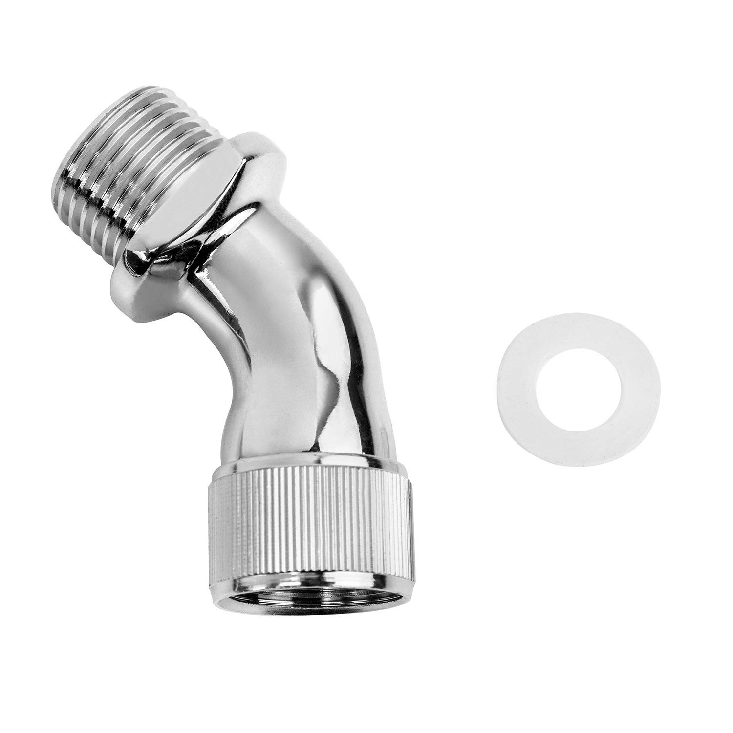 Elbow Adapter for Shower Head, Chrome Copper 1/2” Extender Connector