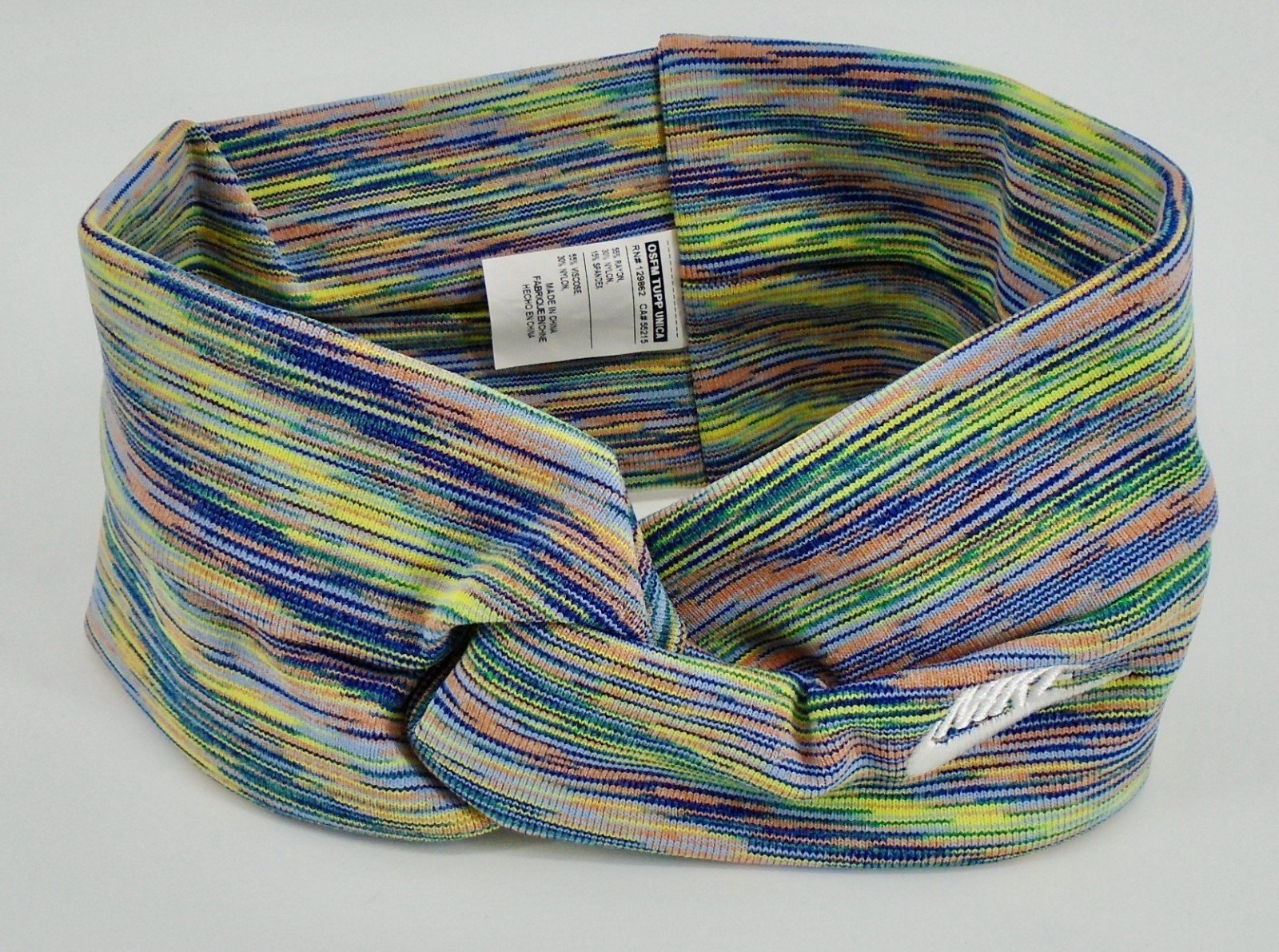 Nike Headband Twist Knot Craft Knit Women's Blue/Black/Yellow