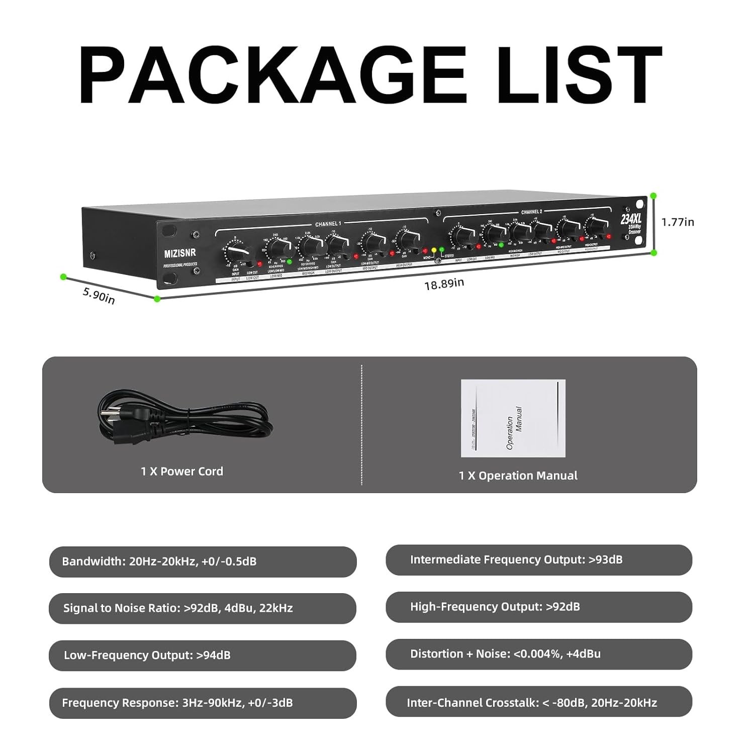 Professional Audio Sound Processor with Subwoofer Support$/`