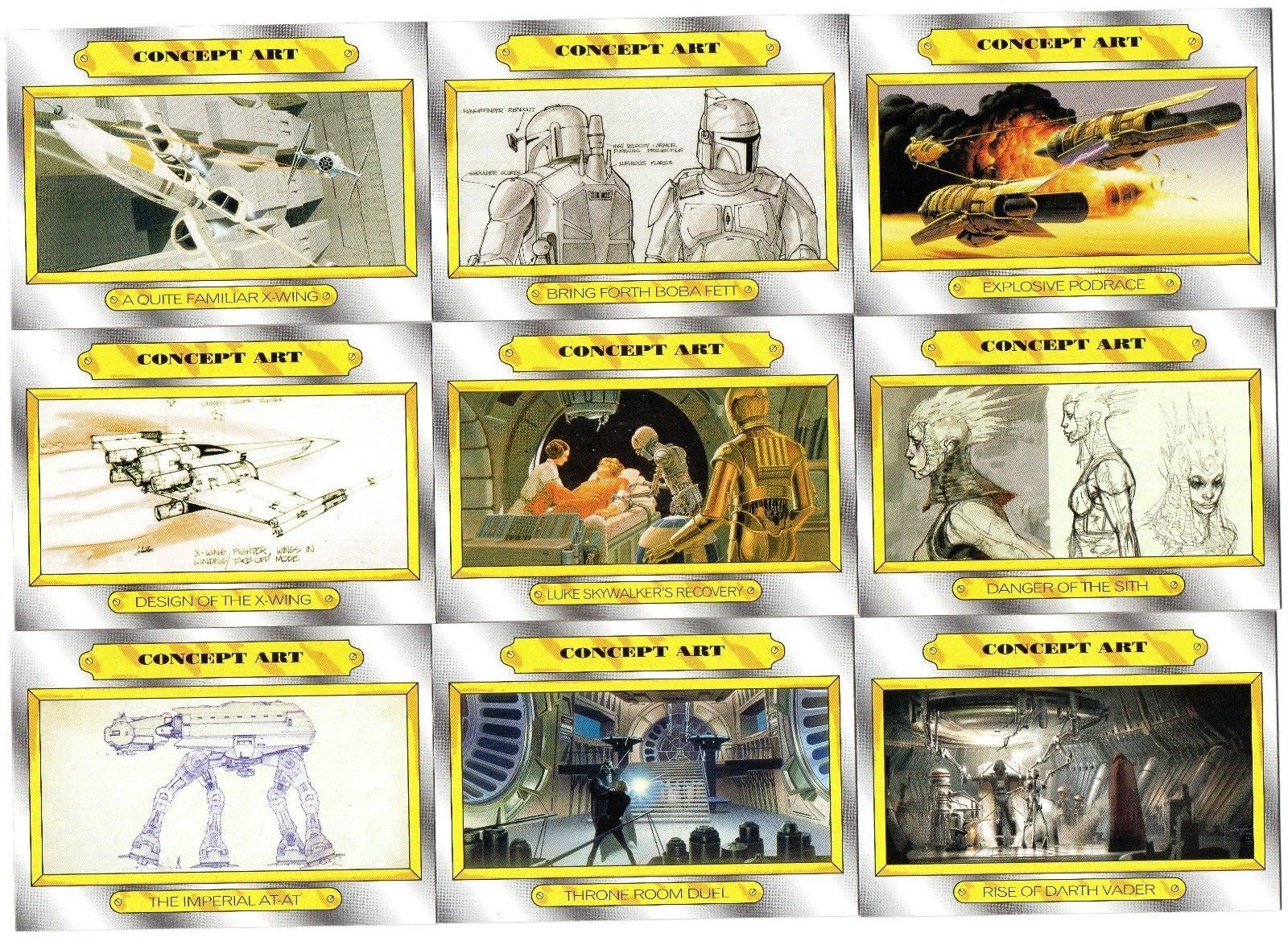 2015 Star Wars Journey to The Force Awakens : Concept Art Cards 1-9 YOU-PICK NM