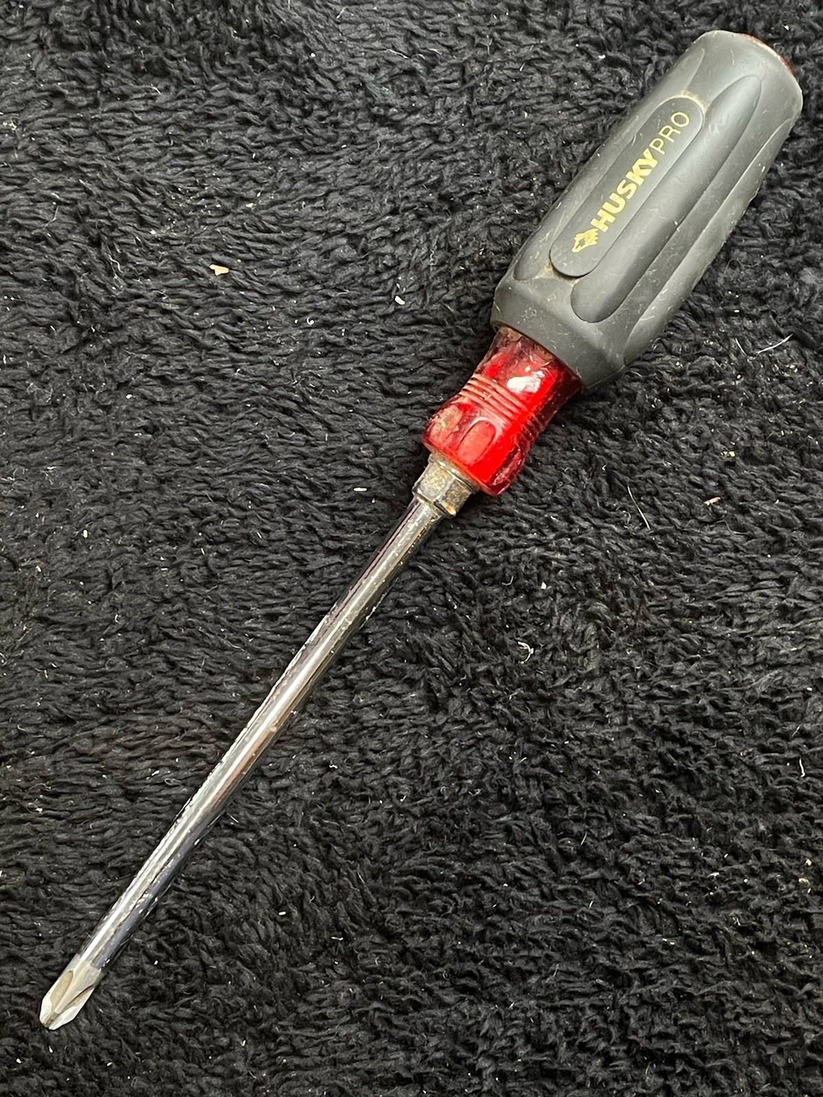 HUSKY Pro Screwdriver 3/16” Flat / Slotted Cushion Grip 544-605 Vtg Made In USA