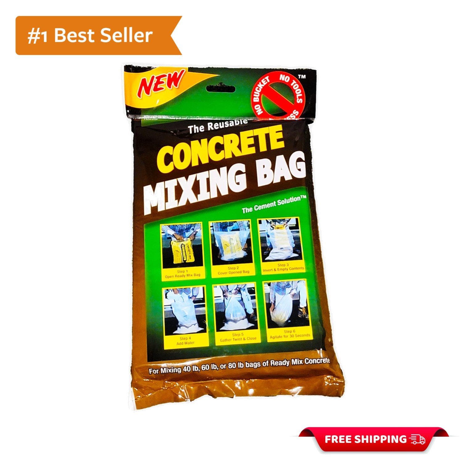 DIY Portable Concrete Mixing Bag – Reusable Up to Six Times, Easy Cleanup
