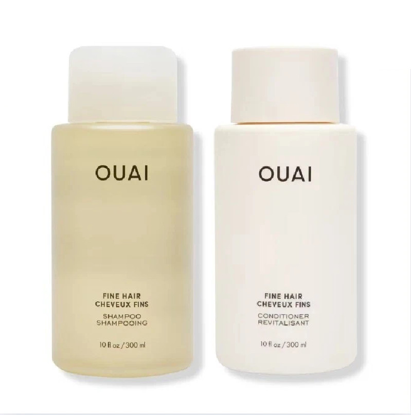OUAI Fine Hair Shampoo & Conditioner Set 10oz Each - For Fine Hair Volume Care
