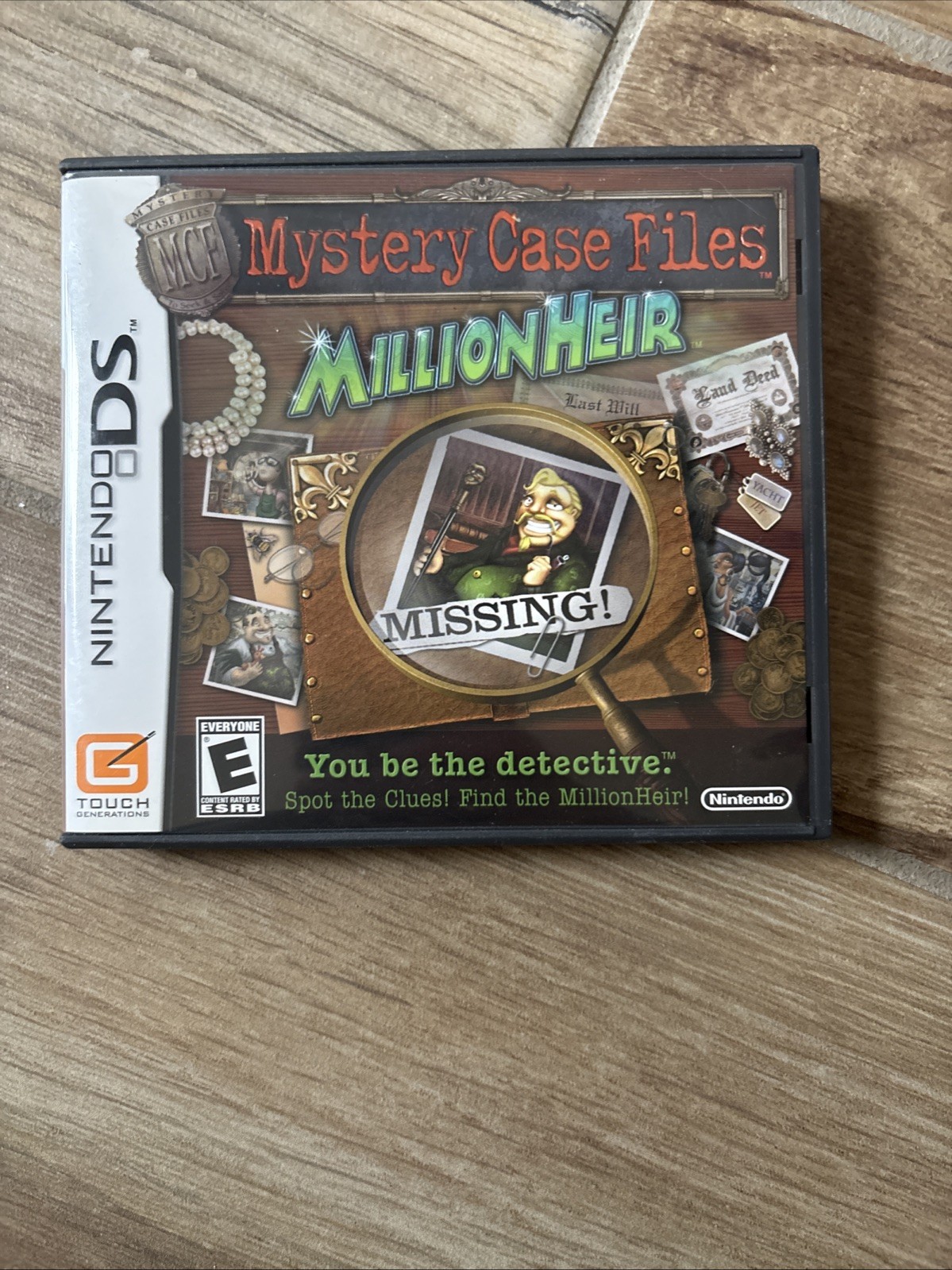 Mystery Case Files MillionHeir Nintendo DS Case Only