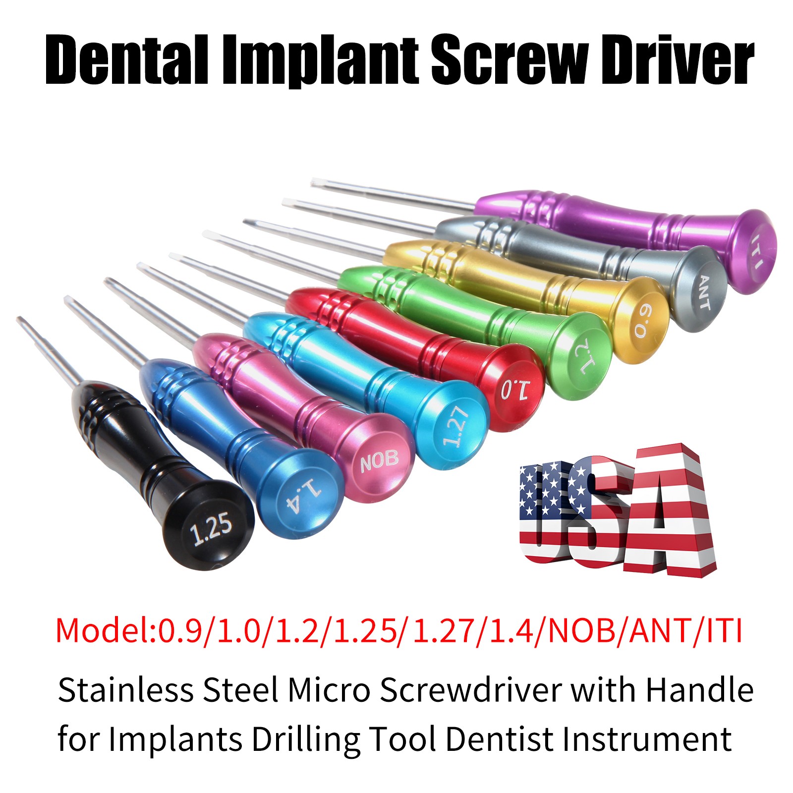 Dental Universal Implant Prosthetic Kit Torque Wrench Screw Drivers 6 Model