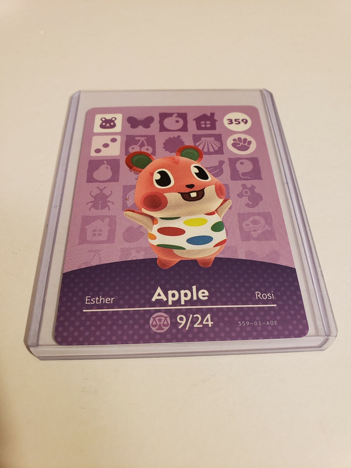 Apple # 359 Animal Crossing Amiibo Card AUTHENTIC Series 4 NEW NEVER SCANNED!!!
