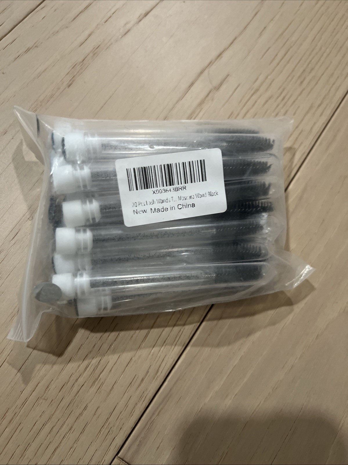 20pcs Mascara Wands Tube Reusable Lash Spoolies Pear Black