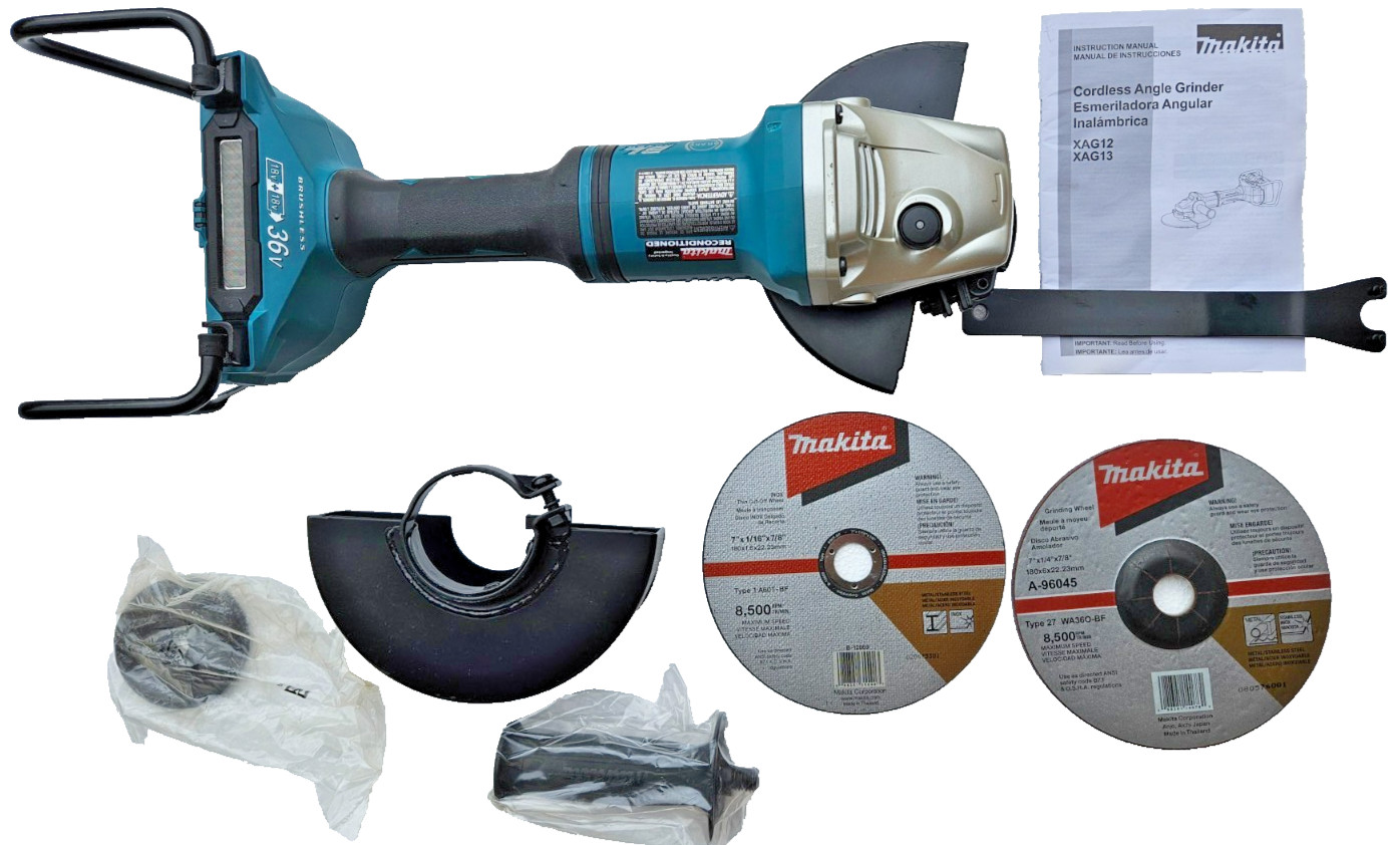 Makita Xag12z1 36V (18V X2) LXT Brushless 7" Paddle Switch Cut‑Off/Angle Grinder