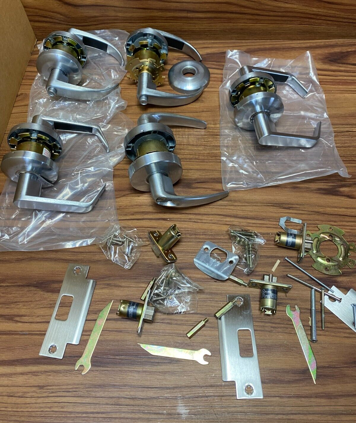 5 Cal-Royal Entry Lever Cylinder Lock Mounting Hardware Lot Mixed SPARE PARTS