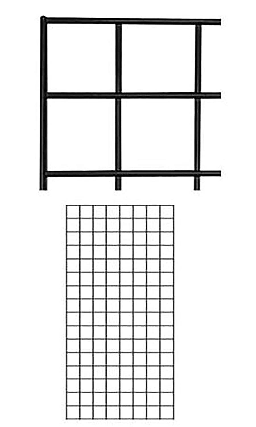Wire Grid Panel 2' x 4' Black Retail Display Gridwall Wire Grid Panel Craft Show