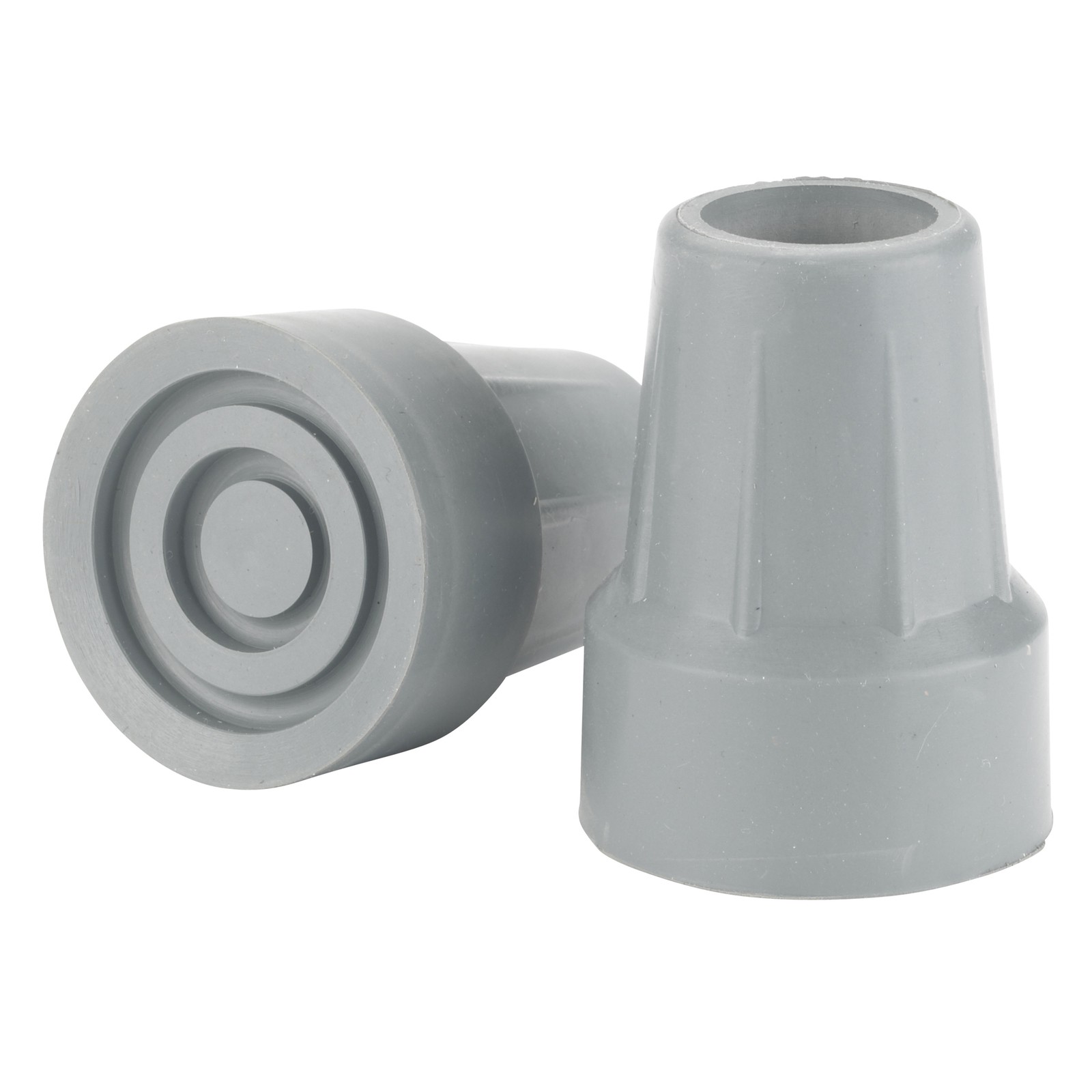 Drive Medical Cane Crutch Tips Mobility Fits Crutches with 7/8In Diameter - Gray