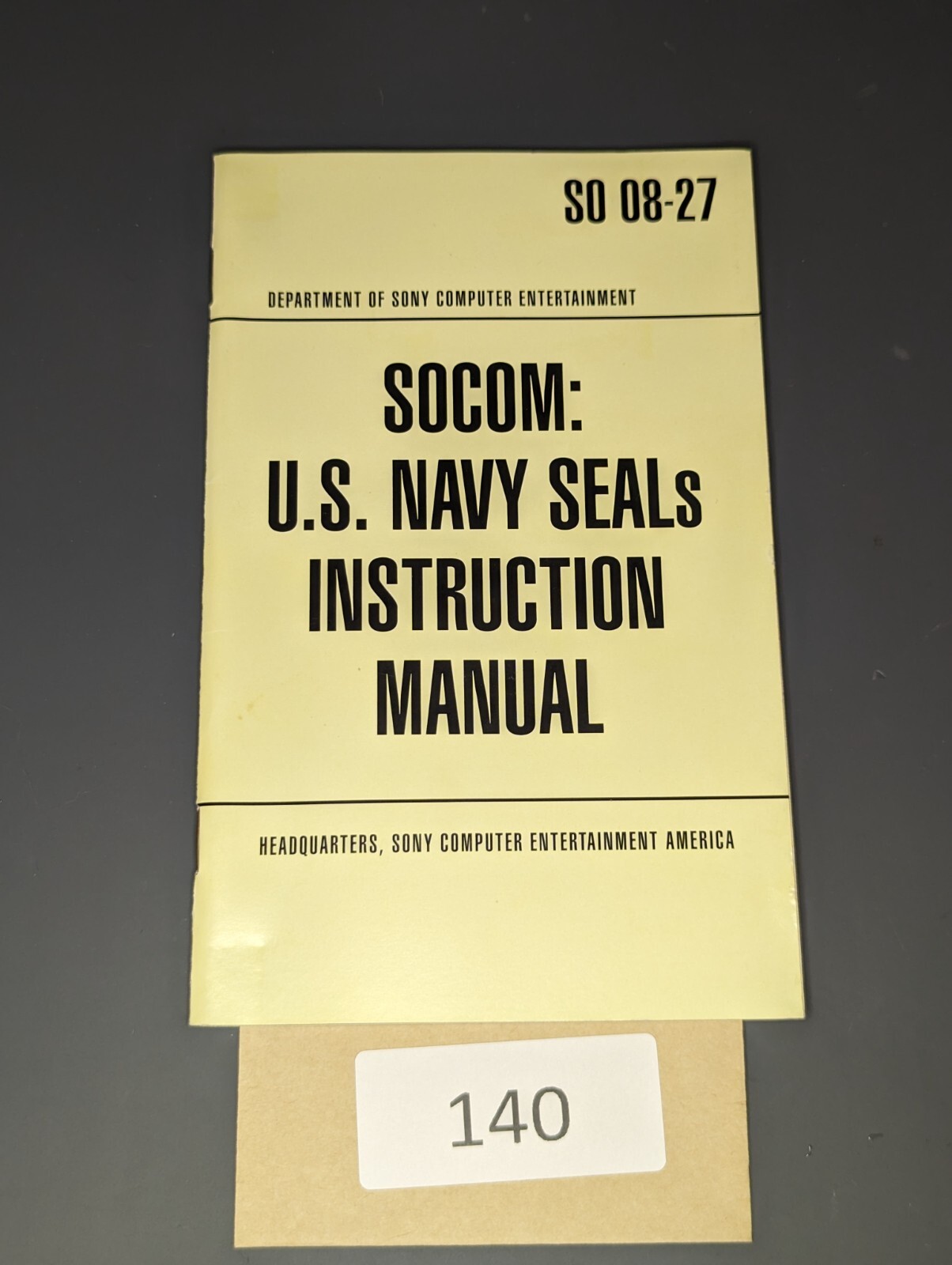 SOCOM: U.S. Navy SEALs (Sony PlayStation 2, 2002) **BOOKLET ONLY**