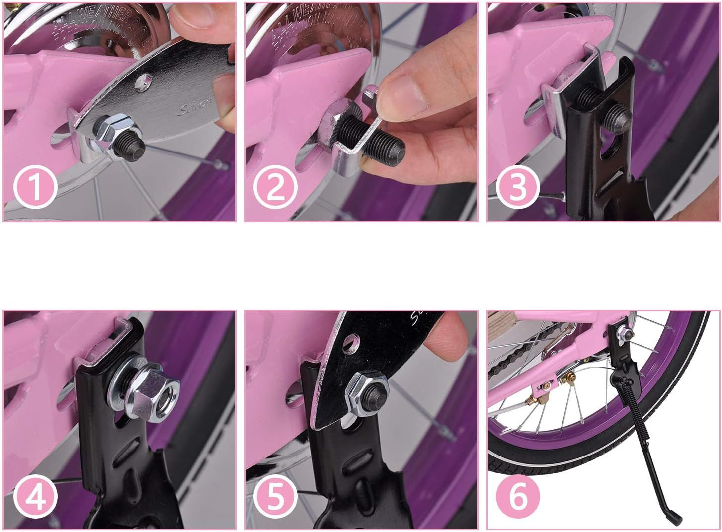 Aluminium Alloy Foldable Kickstand for 12-18 Inch Bicycle, Mountain Bike, Road B