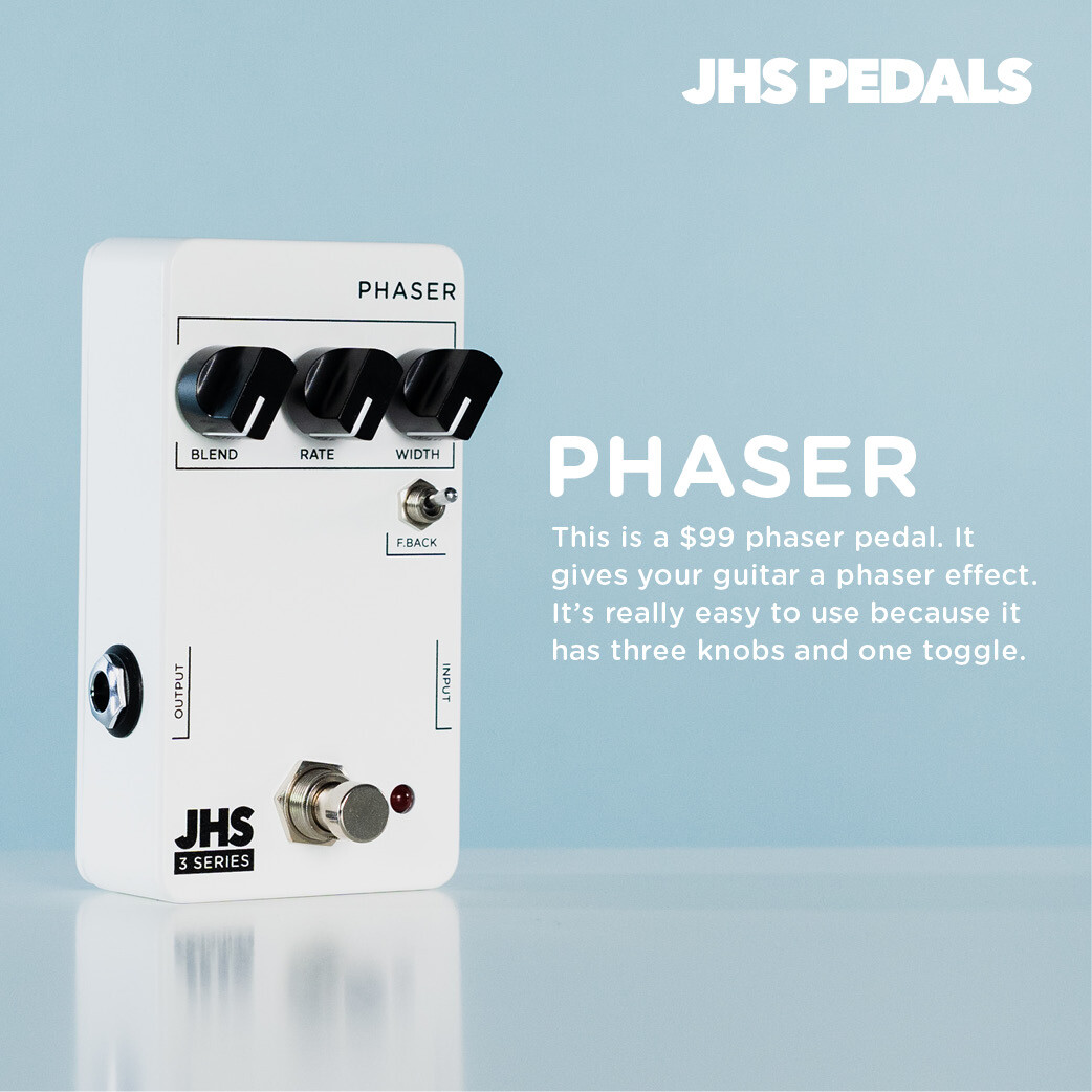 JHS 3 Series Phaser Pedal. New!