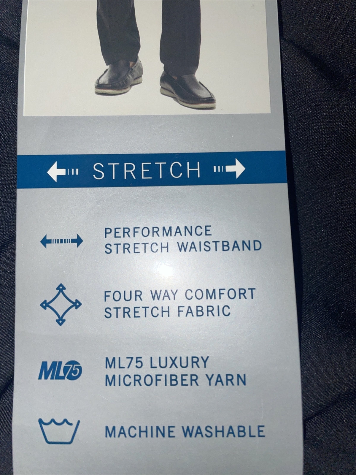 Men's Greg Norman Black 36 x 30 Performance Classic Pants