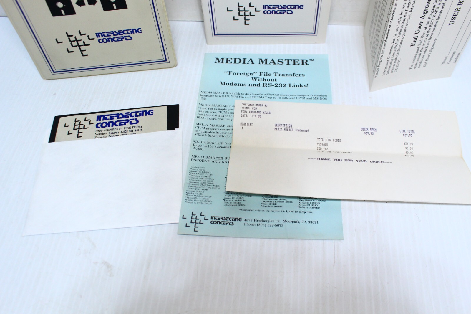 Vintage Osborne 1 Computer Media Master CP/M File Conversion Software TESTED