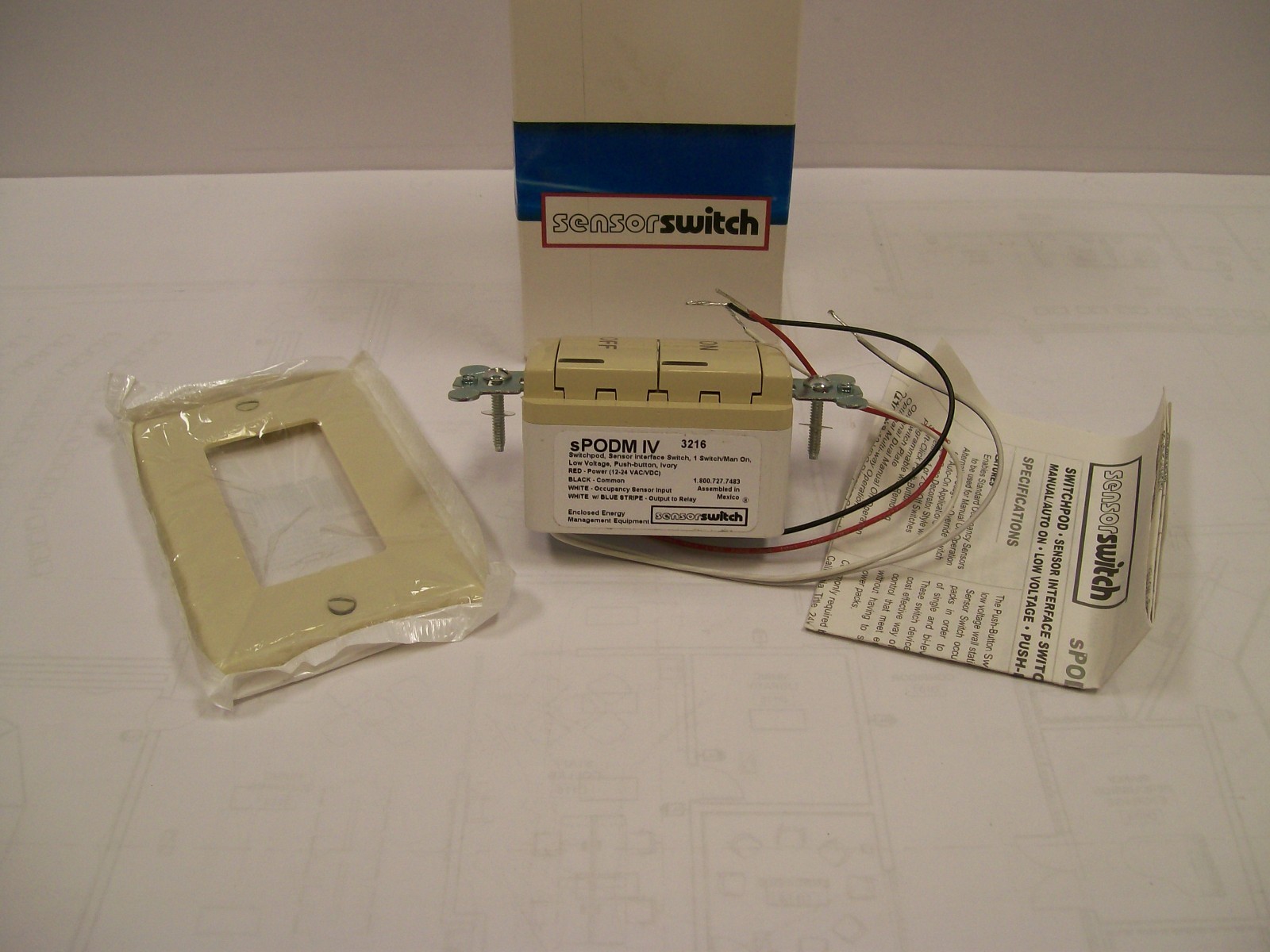 NEW Acuity Controls Sensor Switch sPODM IV sPODMIV Ivory Switch SAU3308