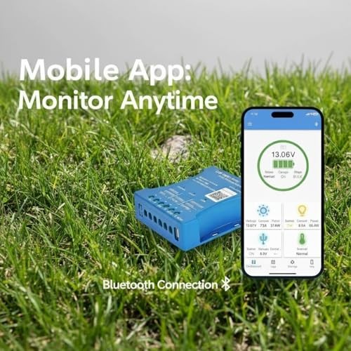 20A Bluetooth Solar Charger Controller 12V/24V - Intelligent Regulator - Solar