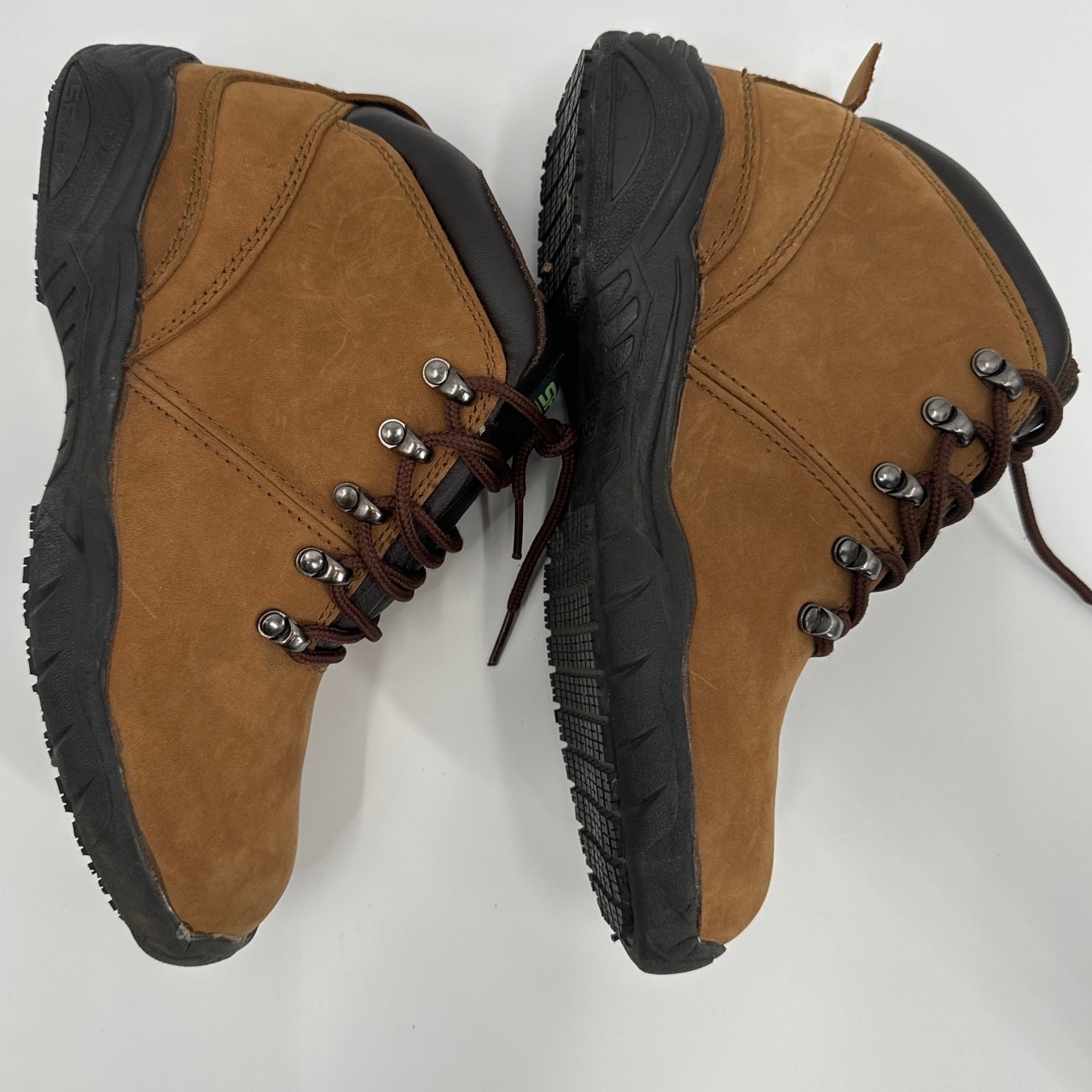 SRMAX work brown boots leather upper shoes size 8