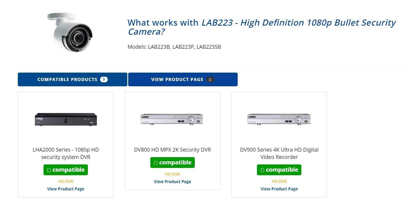Lorex LAB223B High Definition 1080p Bullet Security Camera 2MP, NEW