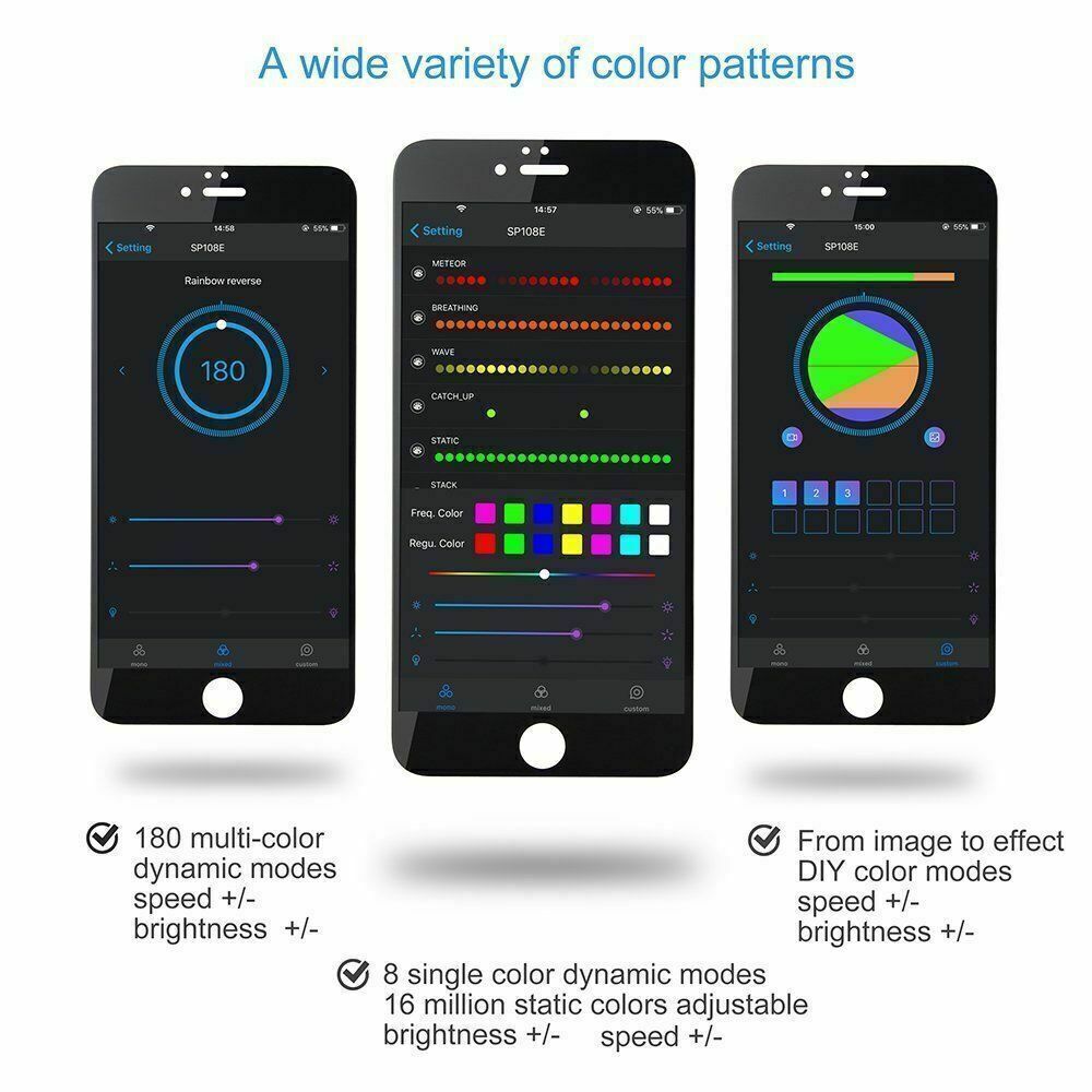 SP108E WIFI LED Controller Smart APP Control for WS2811 2812 LED Strip DC5-24V