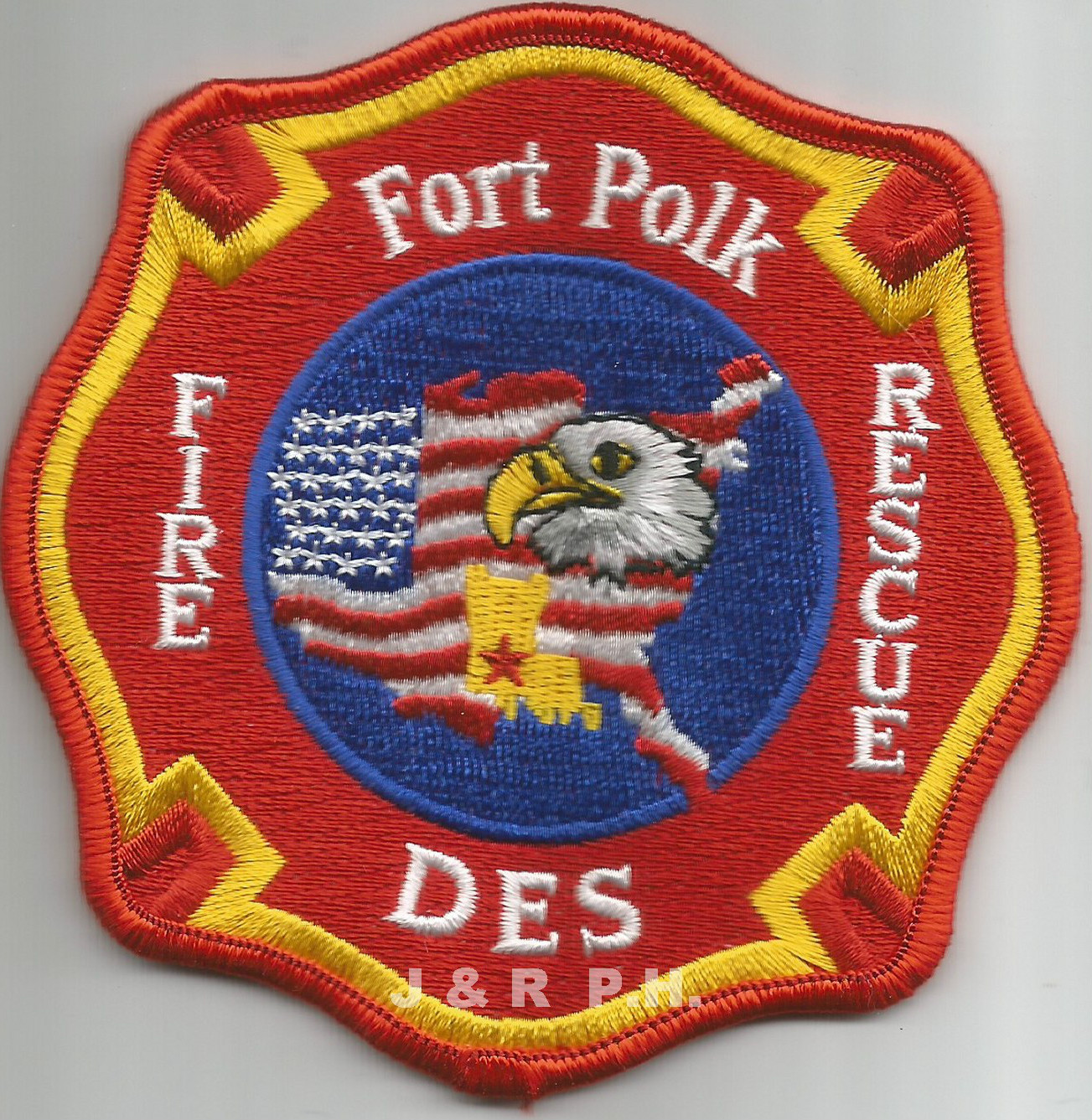 ARMY - Ft. Polk  D.E.S.  Fire - Rescue # 1, Louisiana (4" x 4" size) fire patch