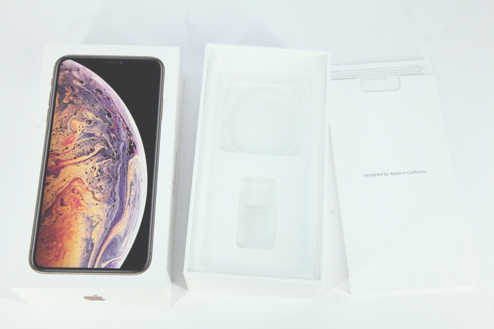iPhone XS Xs Max 256 GB Box Original Apple Retail Packaging Gold, BOX ONLY