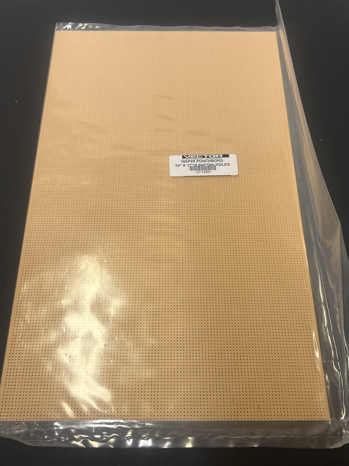 VECTOR PROTOTYPE BOARD 10”X 17” 169P99 Puncboard epoxy glass composite