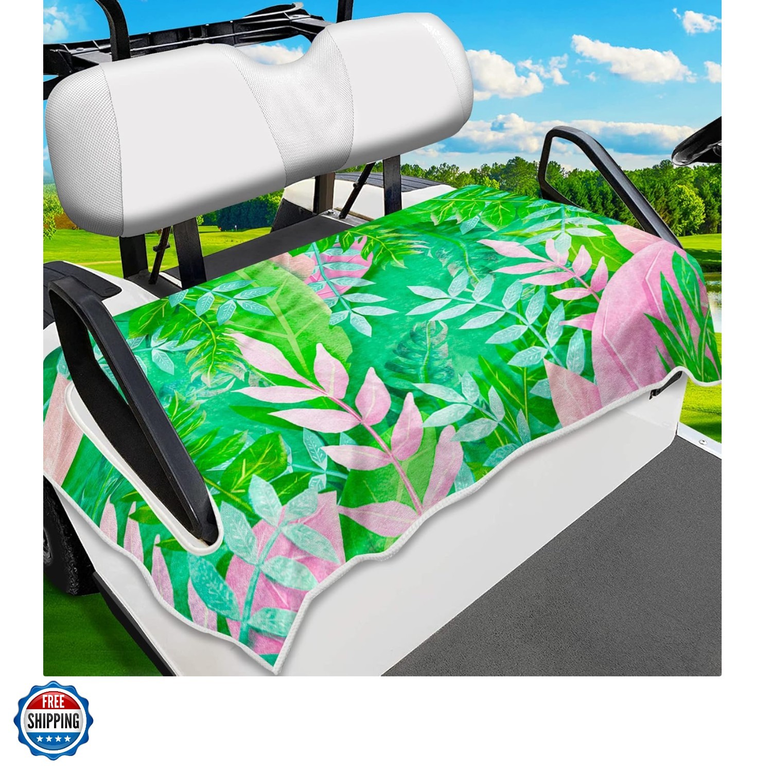Golf Cart Seat Covers, Unique Golf Cart Seat Towel Blanket for All EZGO, Yama...