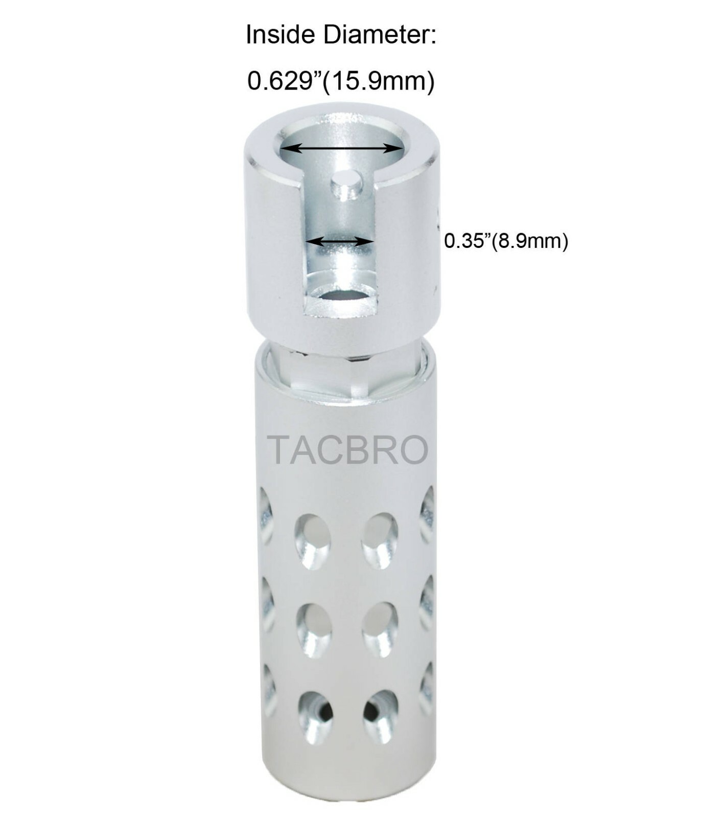 Silver Ruger 1022 10/22 LR Muzzle Brake For .22 Non-Threaded 1022