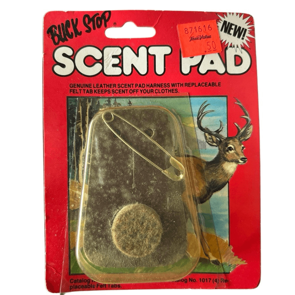 Buck Stop Scent Pad Genuine Leather With Replaceable Felt Tab NOS 1984