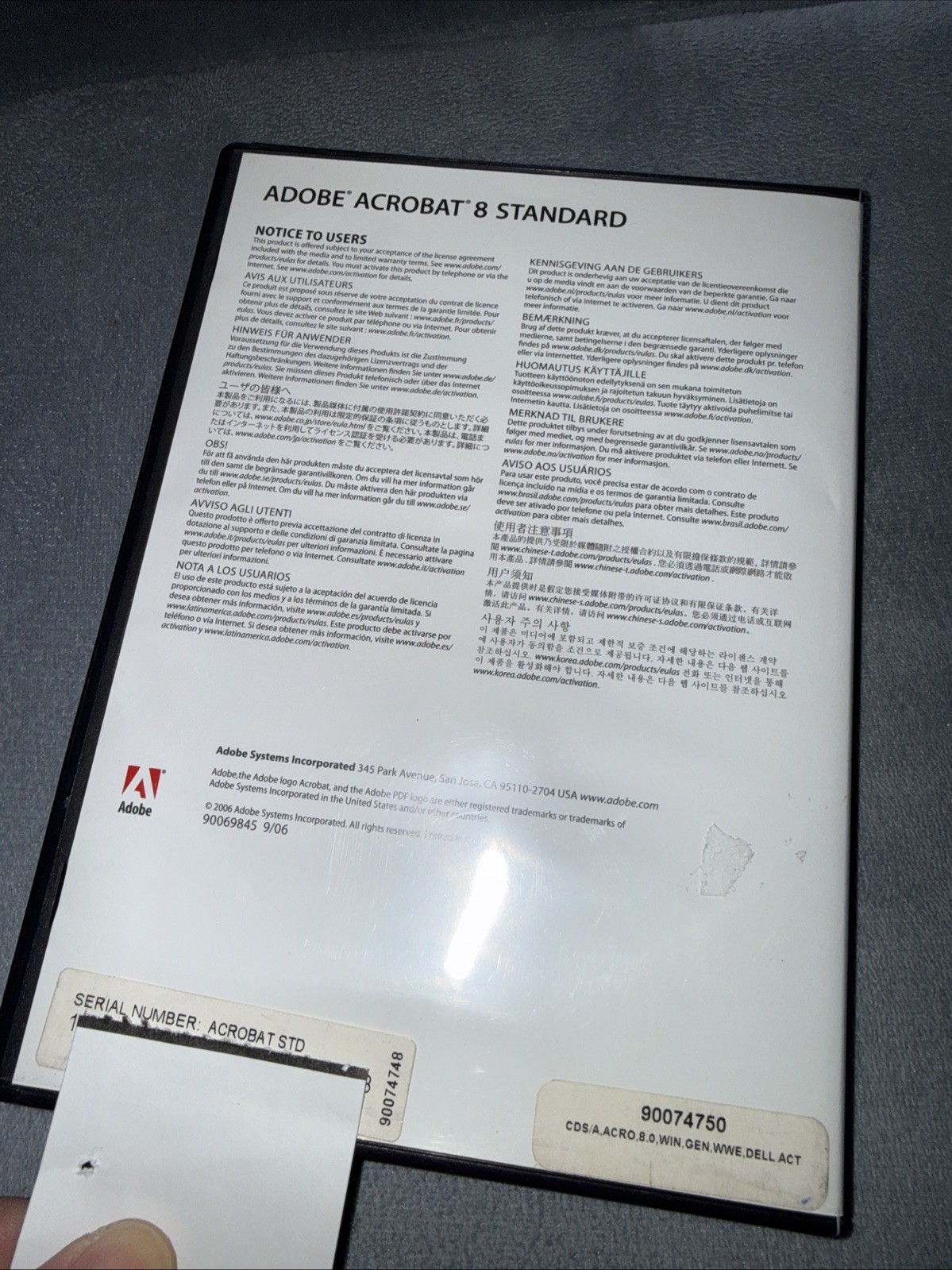 Adobe Acrobat 8 Standard DVD with Serial Number - Windows PC