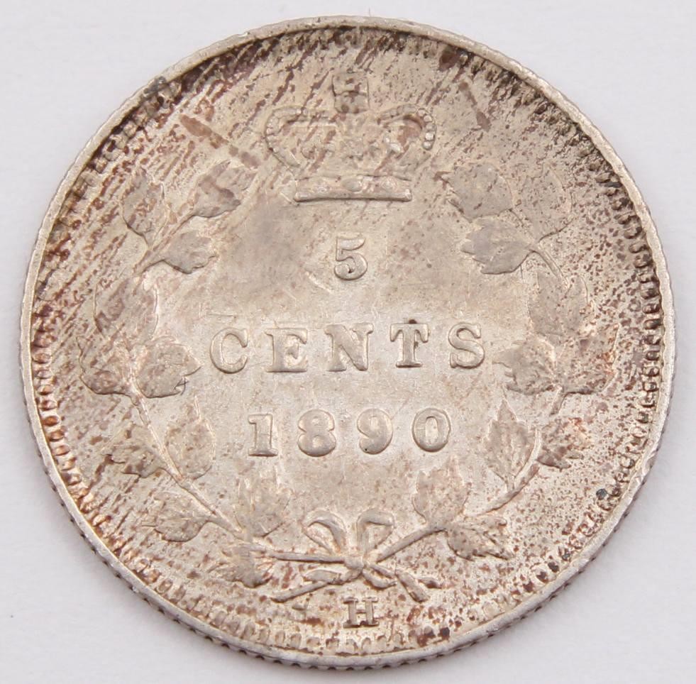1890H Canada 5 cents EF