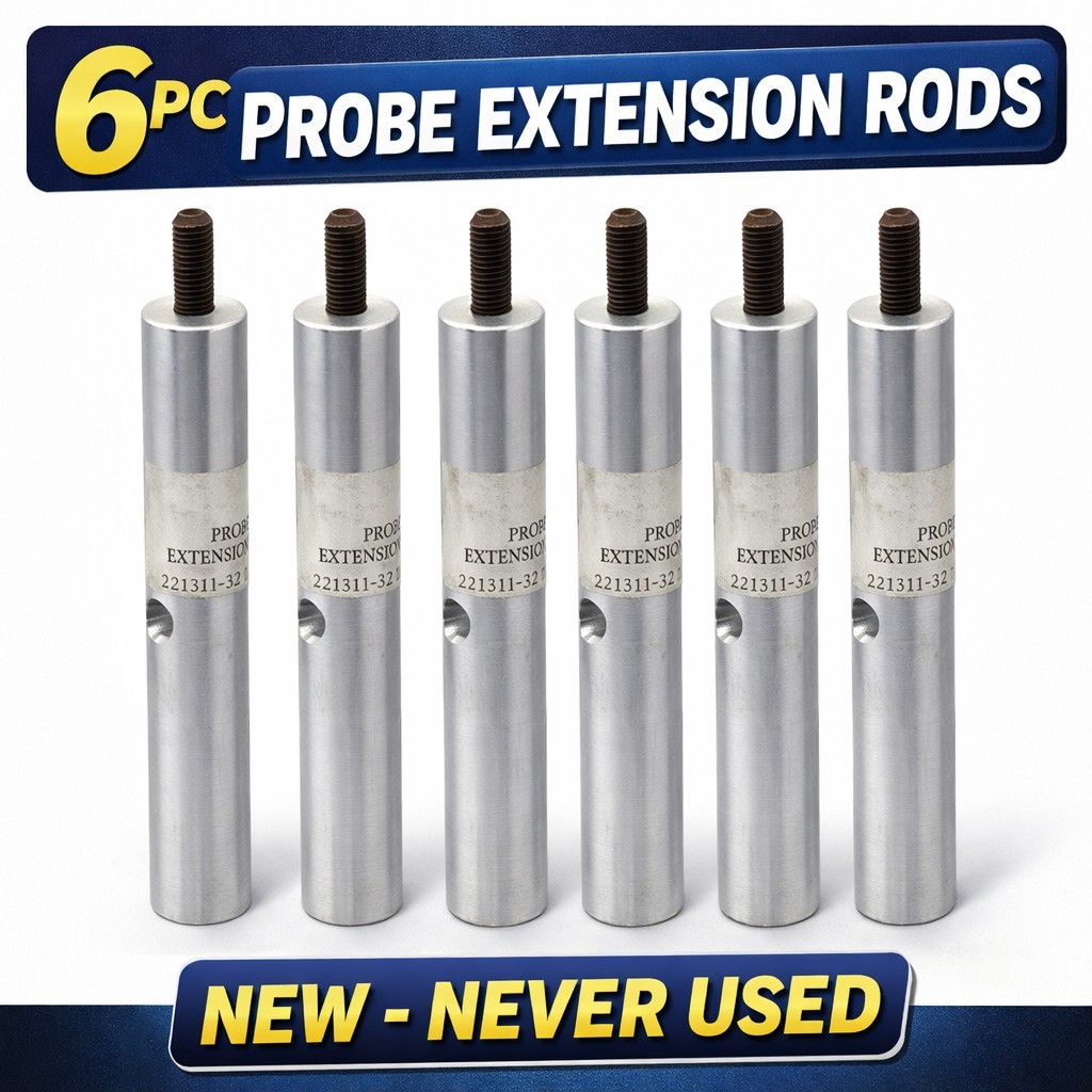 6PC  Probe Extension 5"  Rod 221311-32 Threaded Aluminum Shaft Industrial