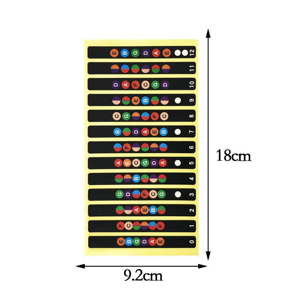 Guitar Fretboard Notes Map Labels Sticker Fingerboard String For 6 st Prof Q9I1
