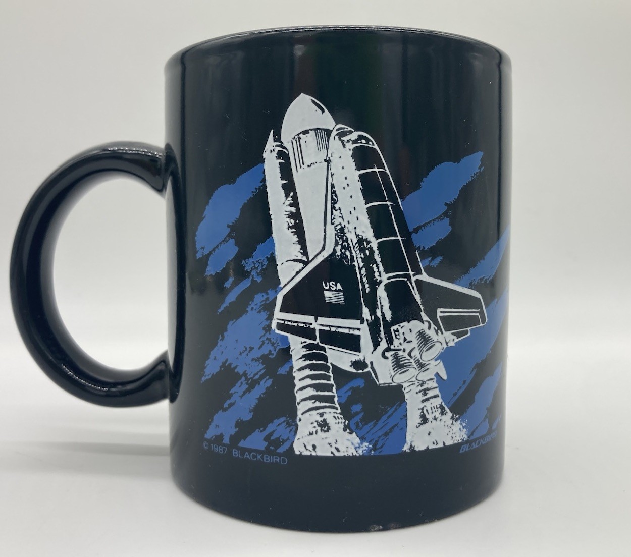 Space Shuttle Coffee Mug Cup Vintage 1987 Blackbird