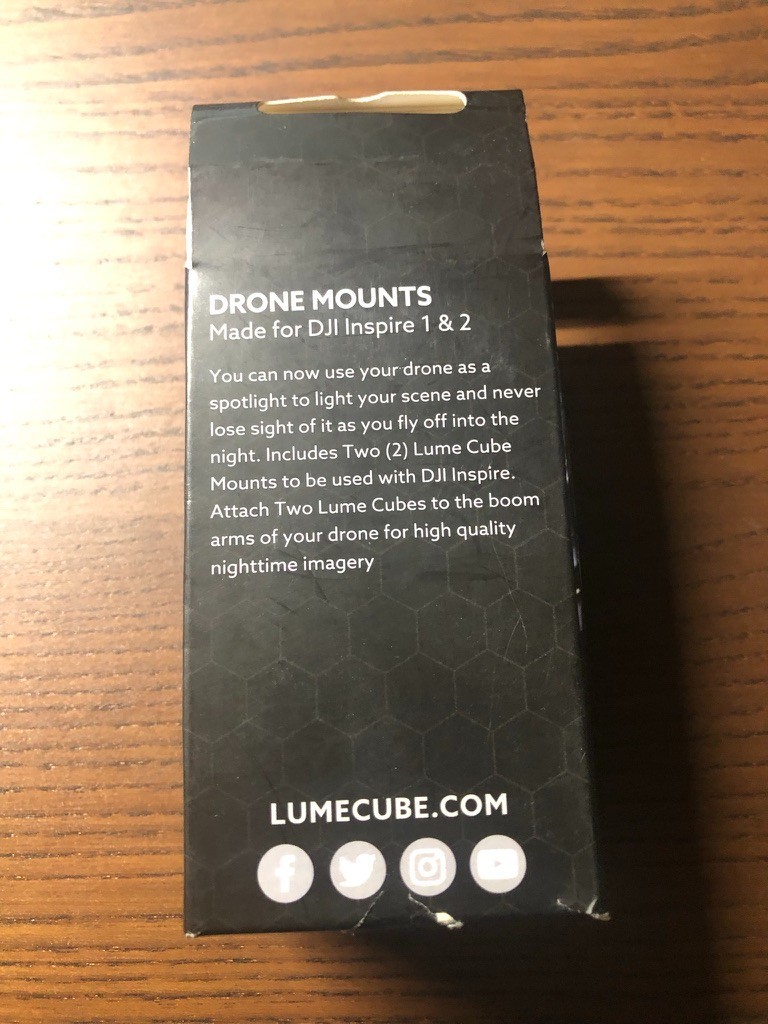 Lume Cube Drone Mounts for DJI Inspire 1 & 2 (Includes 2 Mounts)